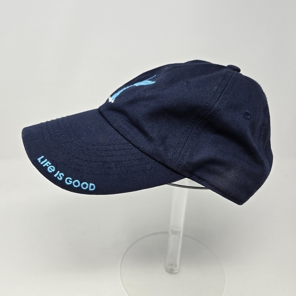 LIFE IS GOOD NAVY BLUE BASEBALL HAT CAP LIGHT BLUE MERMAID TAIL WOMEN OS COTTON - Picture 4 of 15